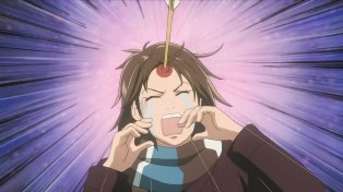 Nodame gets a suction cup arrow to the forehead